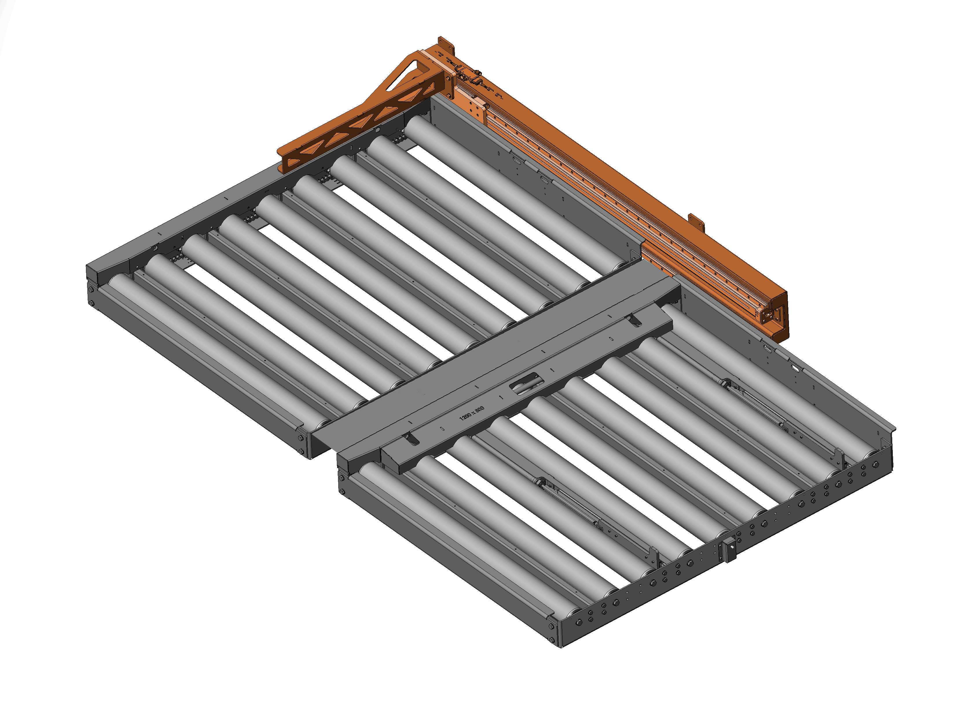 Hoekpusher: overgang naar andere pallet