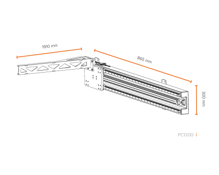 Technische tekening hoekpusher
