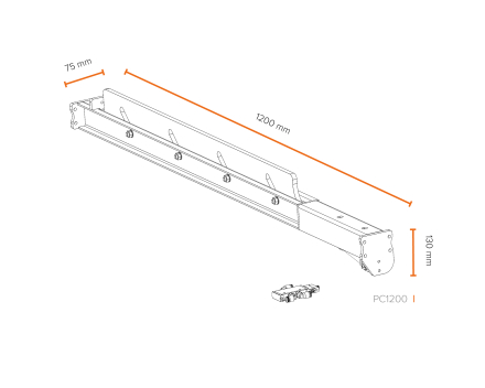 Technische tekening positionerings-unit