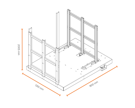 Technische tekening tussenvelstation