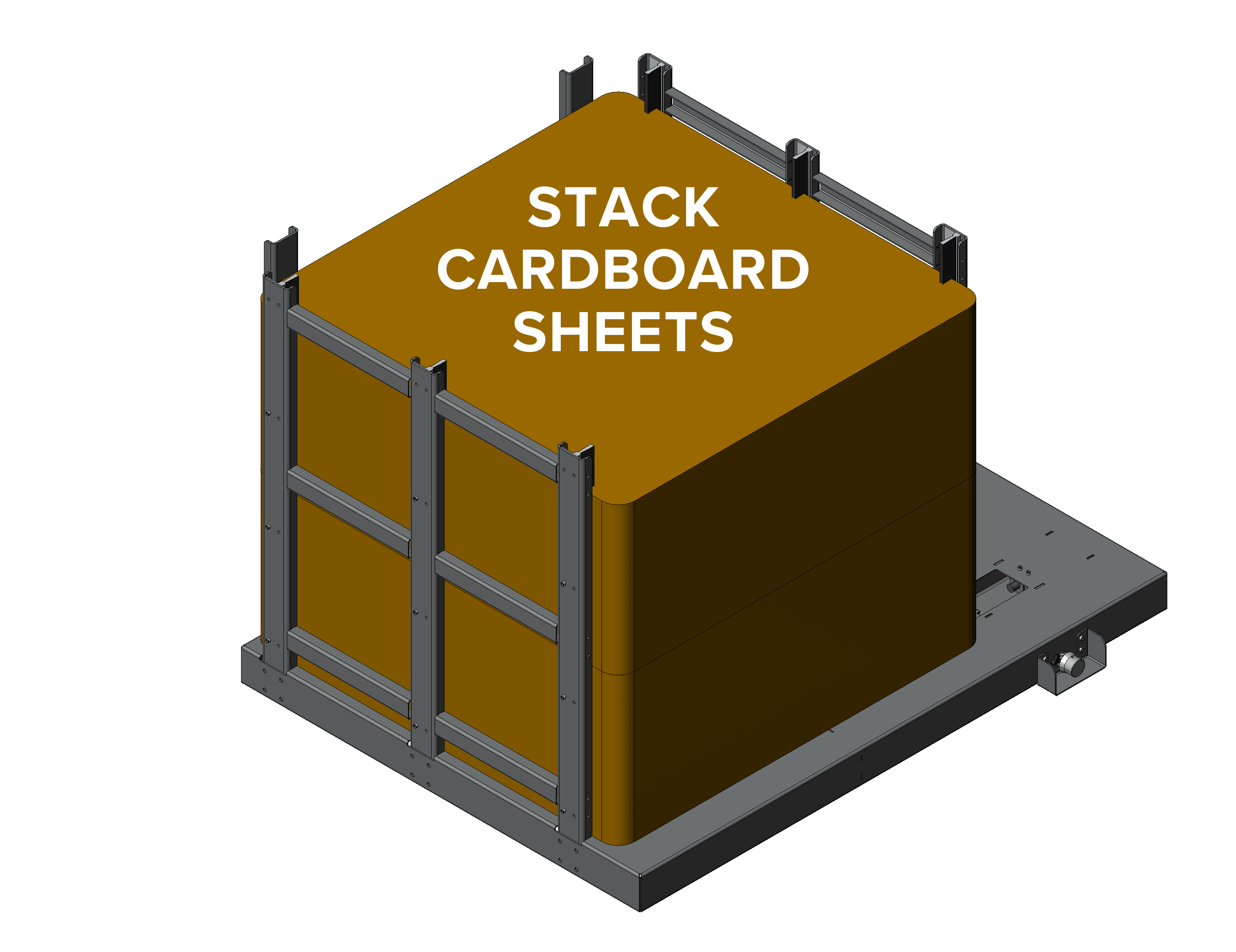 Intermediate sheet station with cardboard sheets